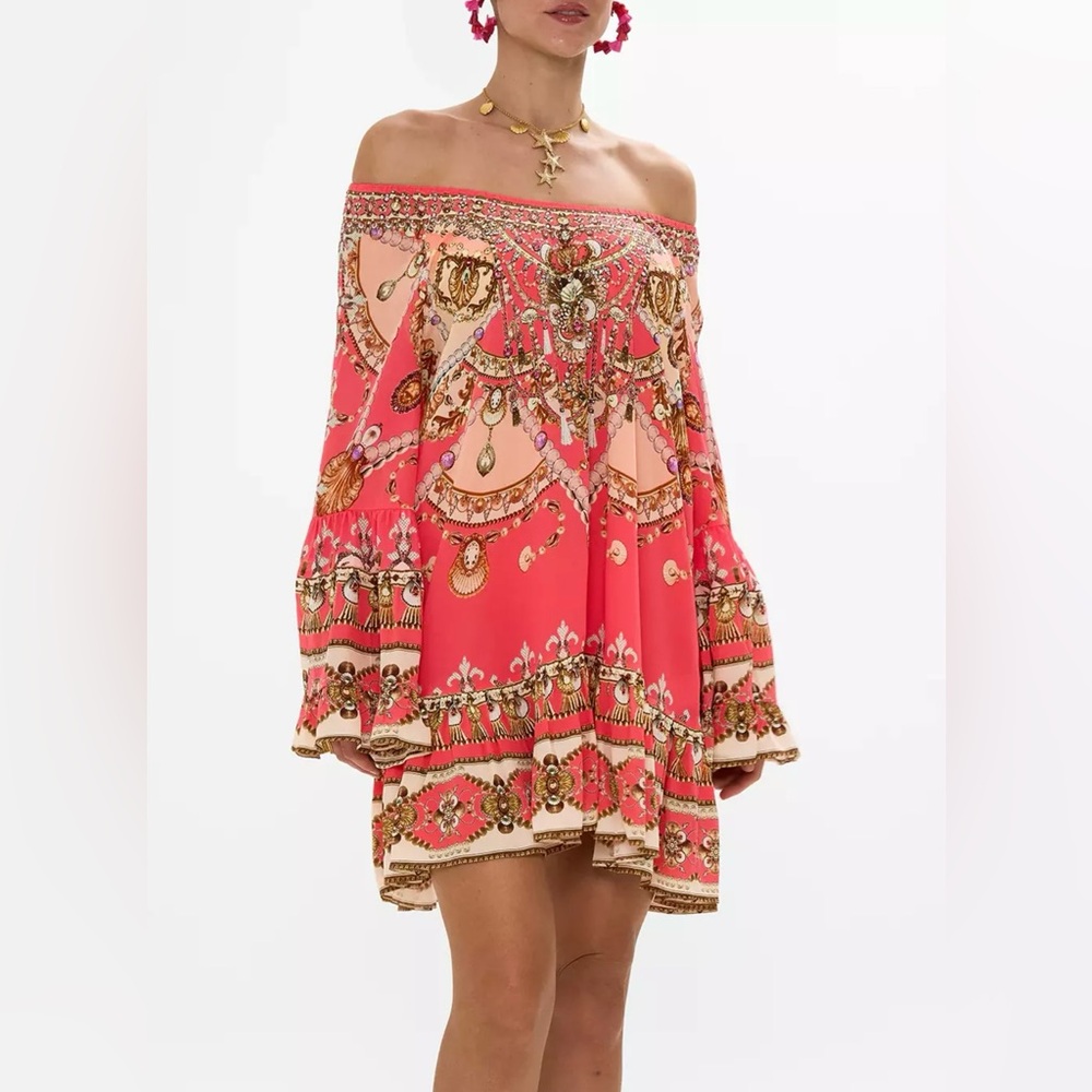 NWOT Camilla Shell Games A Line Frill Dress MSRP $749